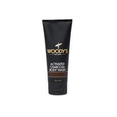 Woody's for Men Activated Charcoal Body Wash deeply cleanses, detoxifies, and refreshes skin with activated charcoal.