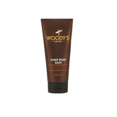 Woody's For Men Shave Relief Balm Tube with a soothing formula, ideal for calming and hydrating skin after shaving.