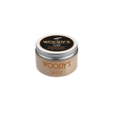 Woody's Web Styling Wax for Men Tin with a lightweight formula, perfect for flexible hold and texture in hairstyles.