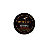 Woody's for Men Beard Balm conditions and styles beards with a hydrating, softening formula.