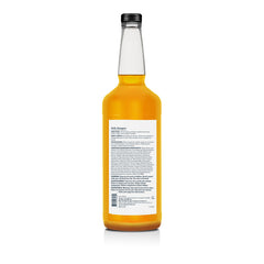 Bottle of daily shampoo from the back on a white background